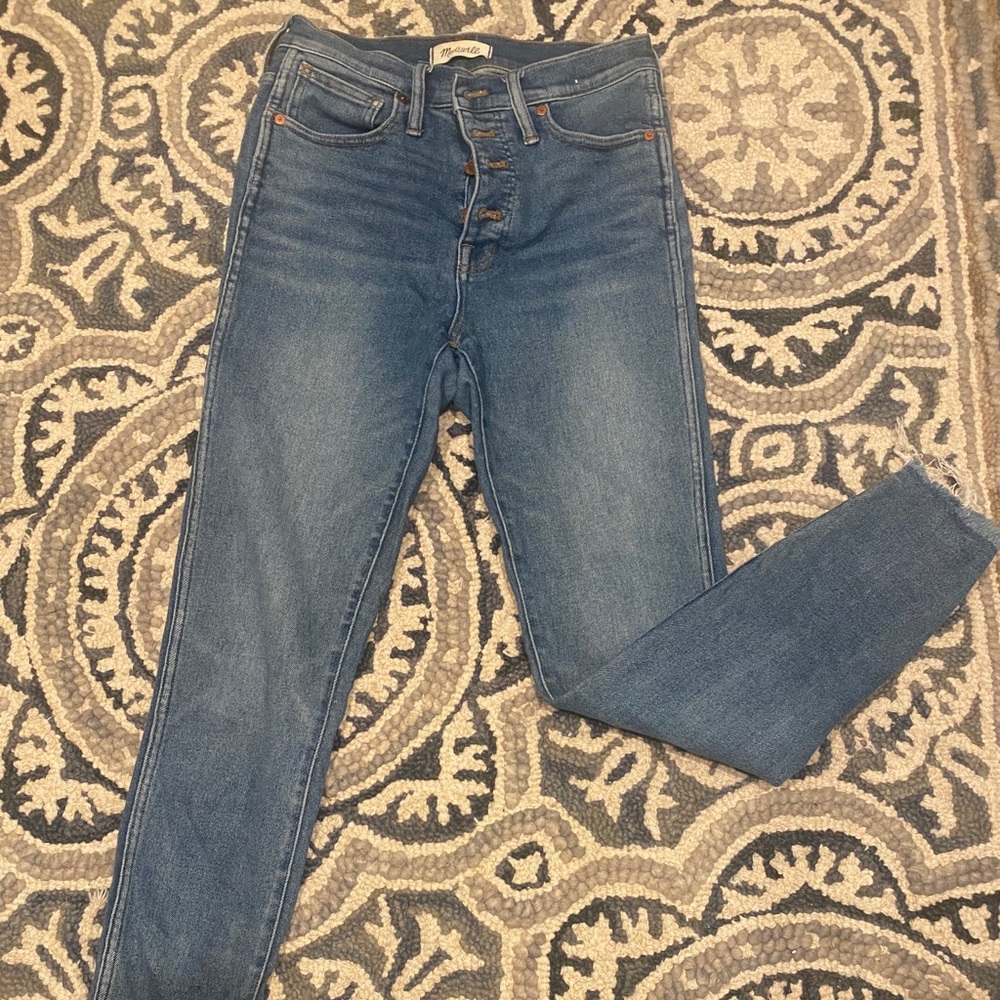 Madewell High Waisted Curvy Jeans w/ Button Front